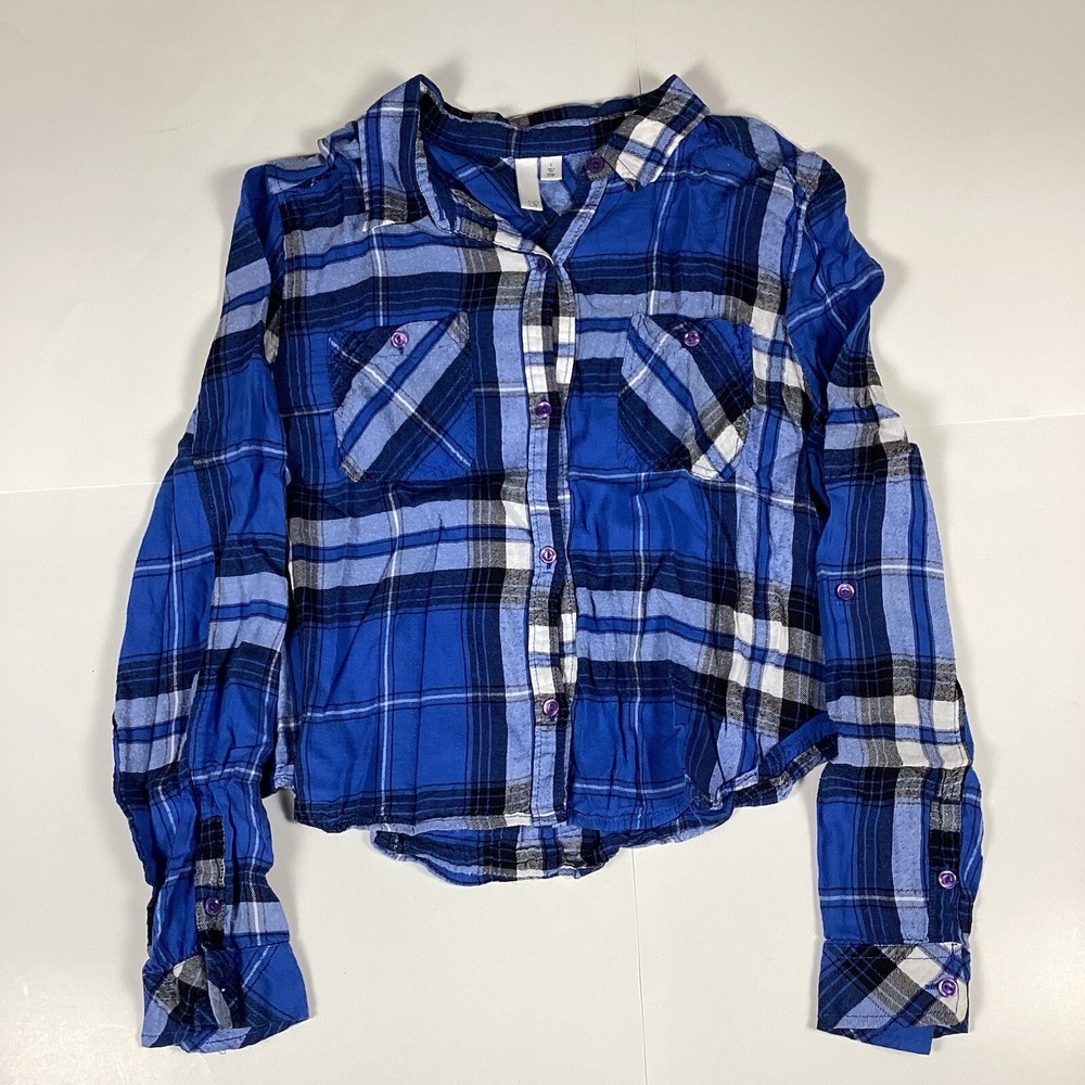 BP Womens Button Up Shirt Size L Large Long Sleeve Stretch Comfort Casual Top